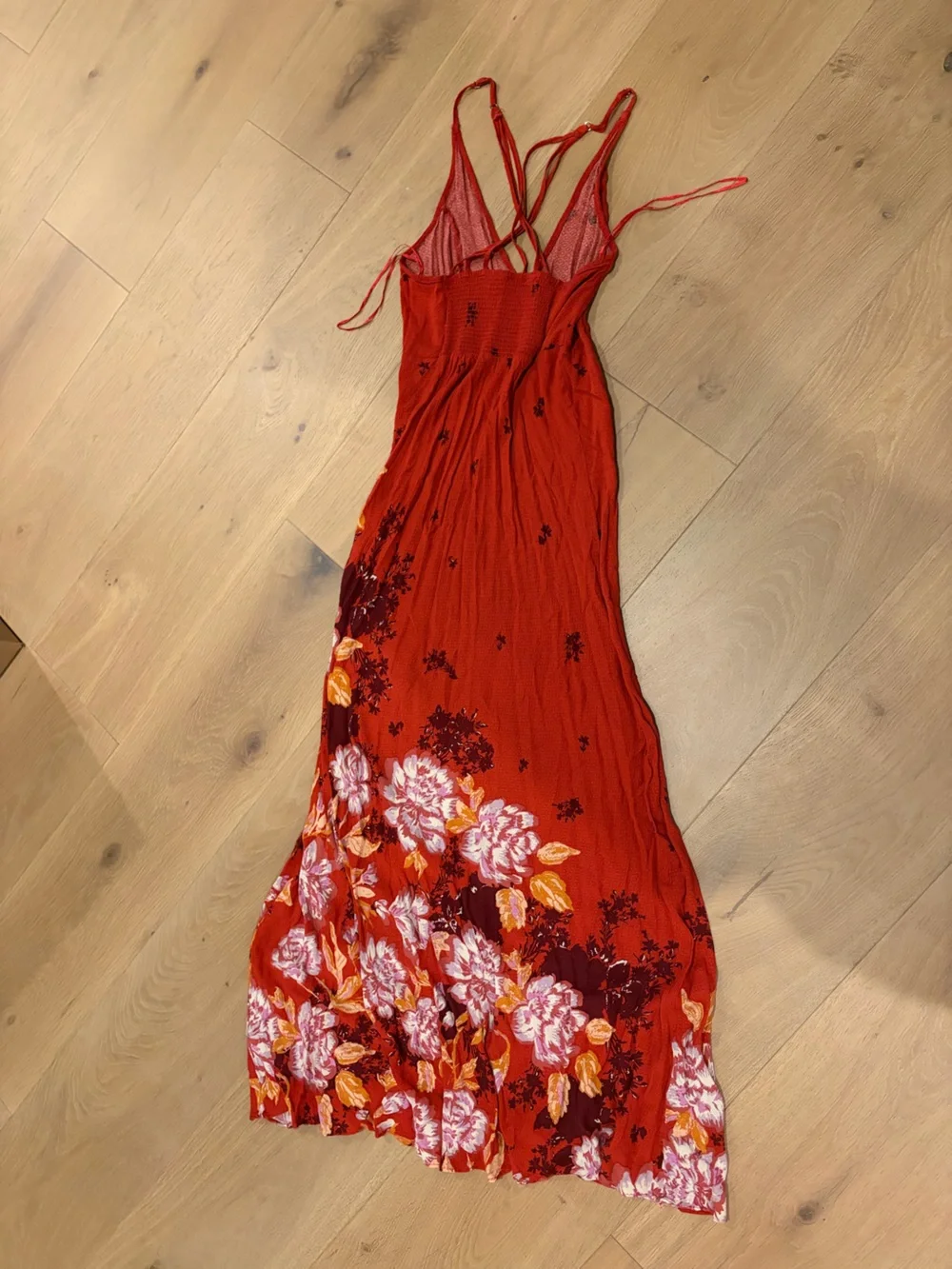 Free People “Get To You” Floral Maxi Dress with Adjustable Straps